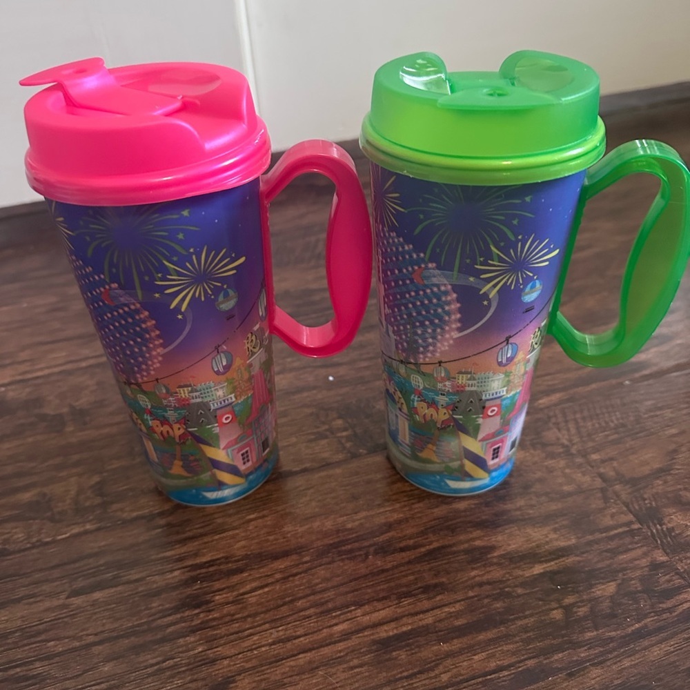 Walt Disney World Mickey & Friends 16 oz‎ Refillable Travel Cup Pack of 2